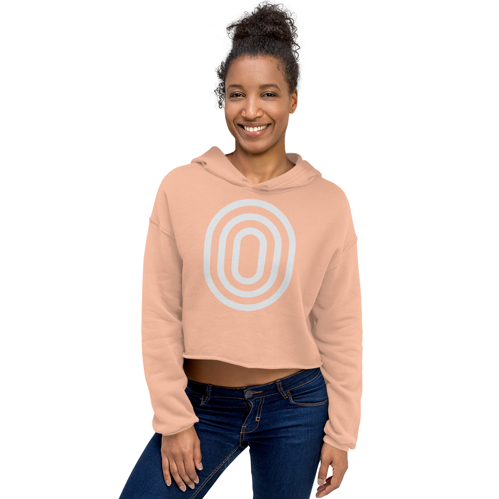 OIKEIÔSIS Minimalist Stripe Cotton Fleece Crop Hoodie Sweater